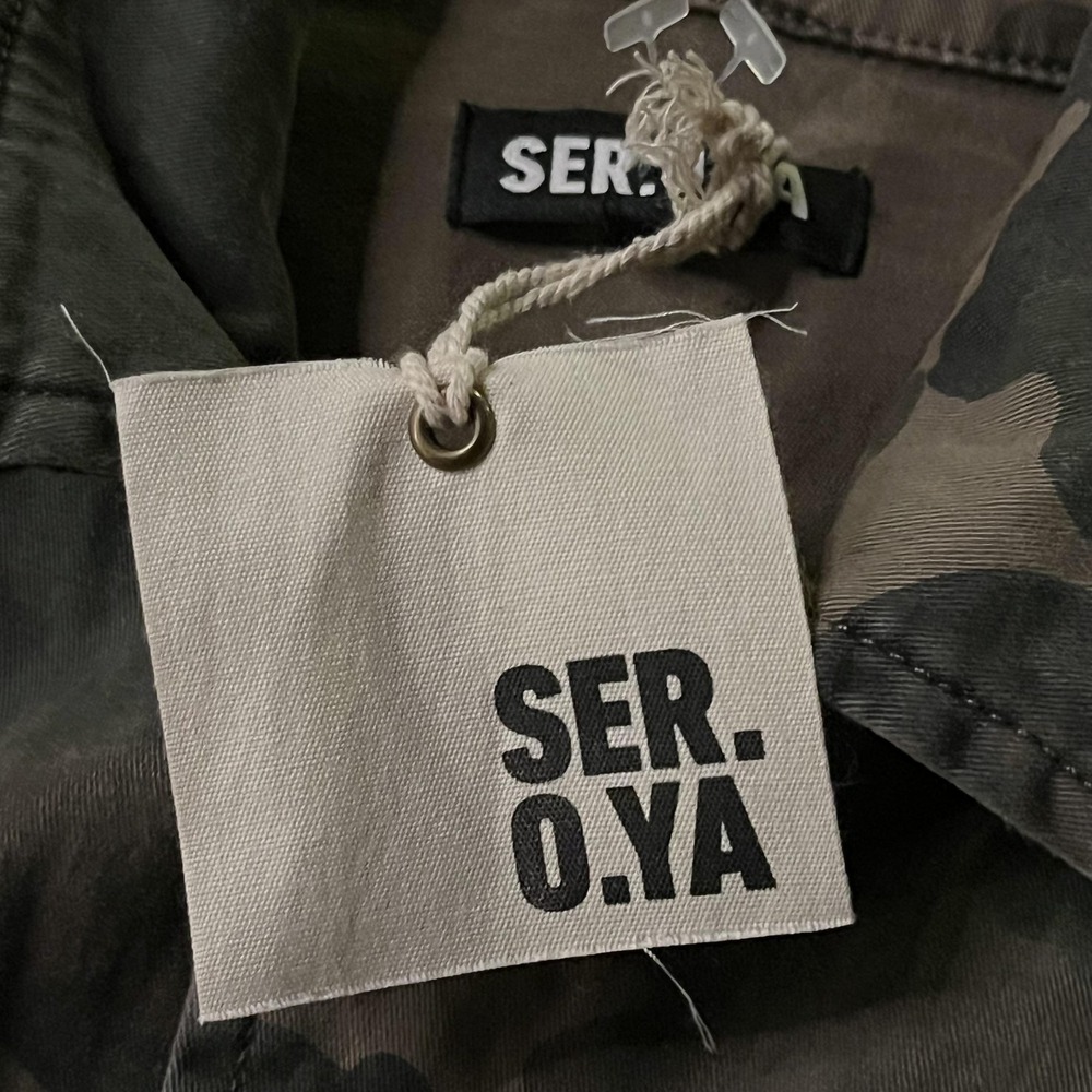 SER.O.YA Jacket Mens Medium Green Camo Military Field Coat Made In Italy SR103 - Picture 9 of 11